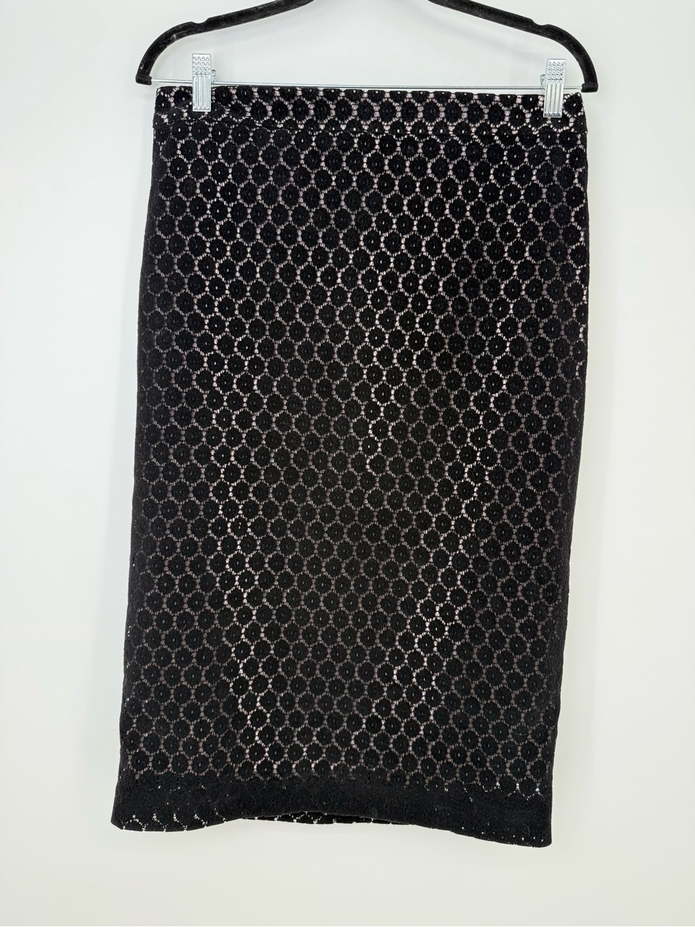 Banana Republic Black Textured Long Pencil Skirt 6